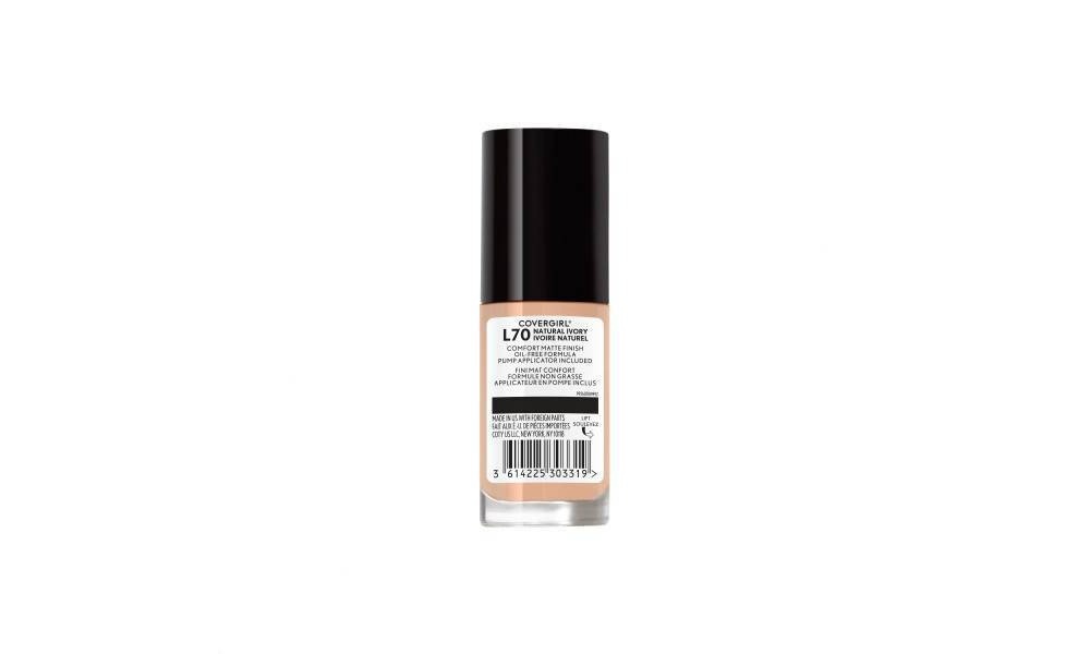 slide 5 of 5, COVERGIRL truBLEND Matte Made Foundation - L70 Natural Ivory, 1.01 fl oz