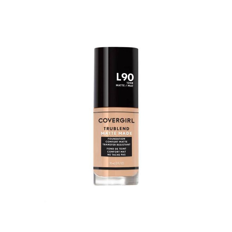 slide 1 of 5, COVERGIRL truBLEND Matte Made Foundation - L90 Classic Beige - 1.01 fl oz, 1 fl oz