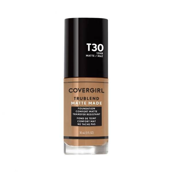 slide 1 of 4, COVERGIRL truBLEND Matte Made Foundation - T30 Warm Honey, 1.01 fl oz