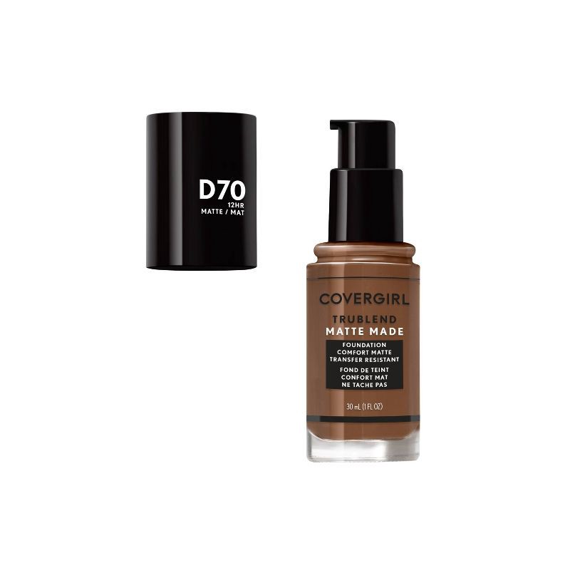 slide 2 of 3, COVERGIRL truBLEND Matte Made Foundation - D70 Cappuccino - 1.01 fl oz, 1 fl oz