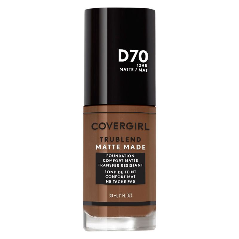 slide 1 of 3, COVERGIRL truBLEND Matte Made Foundation - D70 Cappuccino - 1.01 fl oz, 1 fl oz
