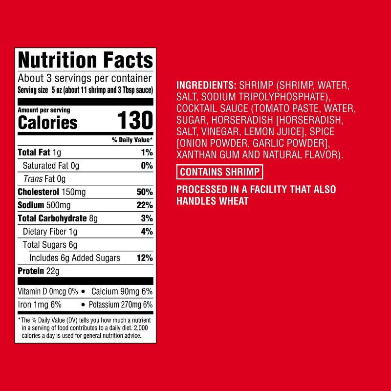 slide 4 of 4, Peeled & Deveined Tail On Cooked Shrimp with Cocktail Sauce - Frozen - 16oz - Good & Gather™, 16 oz