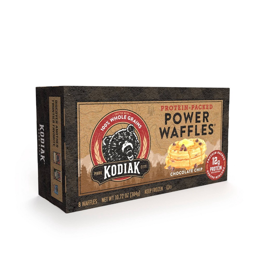 slide 4 of 6, Kodiak Cakes Chocolate Chip Power Waffles, 10.72 oz