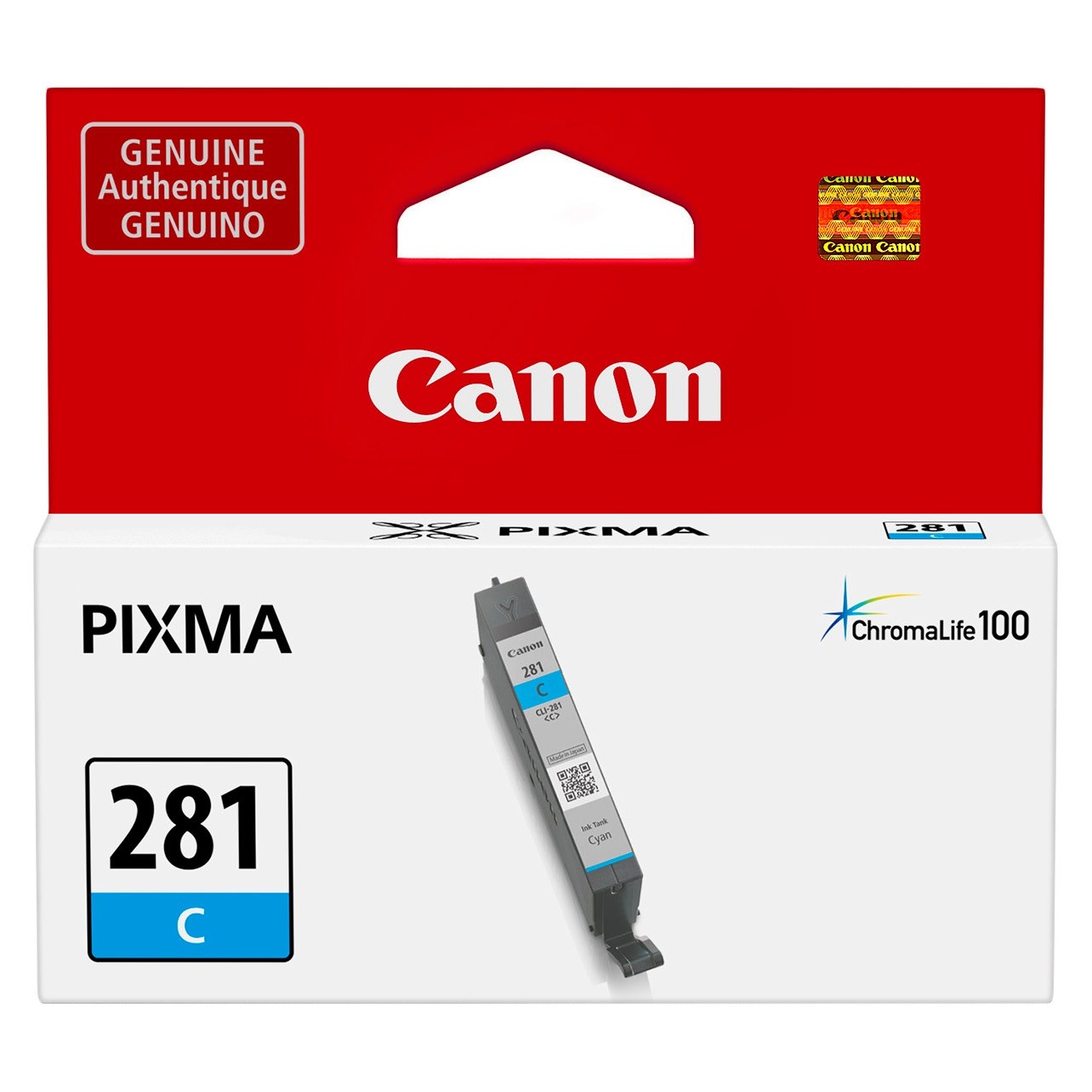 slide 1 of 2, Canon ClI-281 Single Pixma Ink Cartridge - Cyan (2088C005), 1 ct