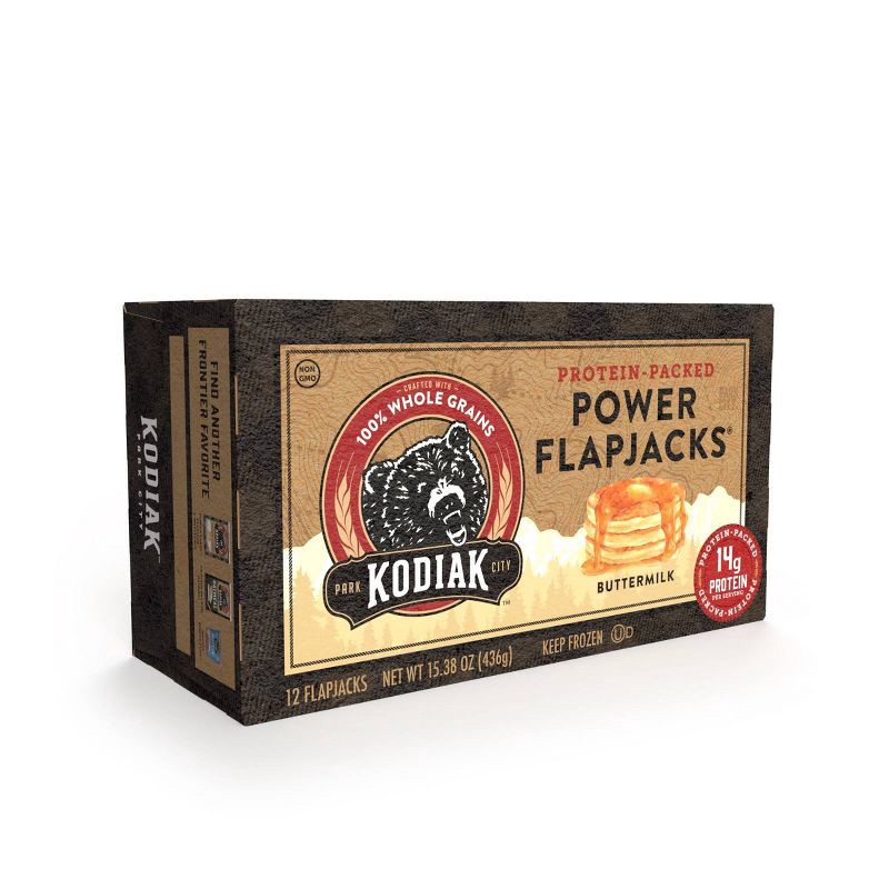 slide 2 of 6, Kodiak Cakes Kodiak Protein-Packed Power Flapjacks Buttermilk Frozen Pancakes - 12ct, 12 ct