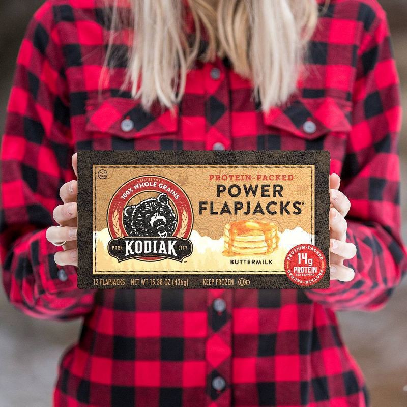 slide 4 of 6, Kodiak Cakes Kodiak Protein-Packed Power Flapjacks Buttermilk Frozen Pancakes - 12ct, 12 ct