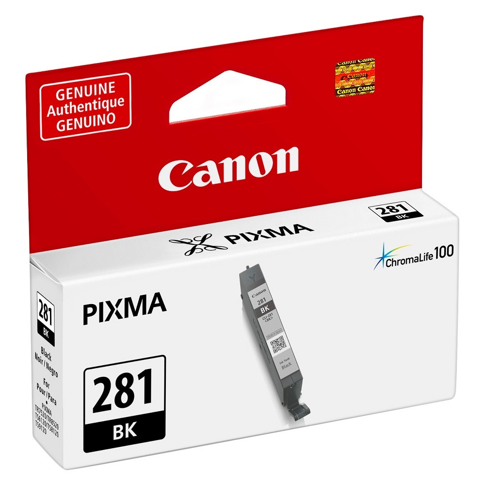 slide 3 of 4, Canon CLI-281 Single Pixma Ink Cartridge - Black (2091C008), 1 ct