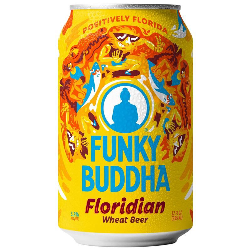 slide 2 of 6, Funky Buddha Brewery Funky Buddha Floridian Hefeweizen Beer - 6pk/12 fl oz Cans, 6 ct; 12 fl oz
