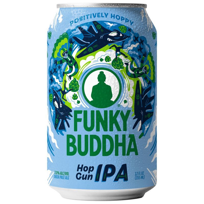 slide 2 of 5, Funky Buddha Brewery Funky Buddha Hop Gun IPA Beer - 6pk/12 fl oz Cans, 6 ct; 12 fl oz