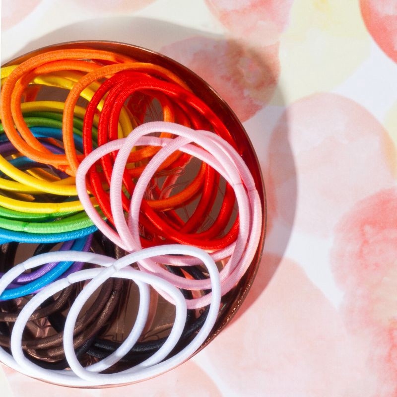 slide 4 of 5, Goody Ouchless Xtra Long Extra Thick Elastic Hair Ties - Black - 10ct, 10 ct