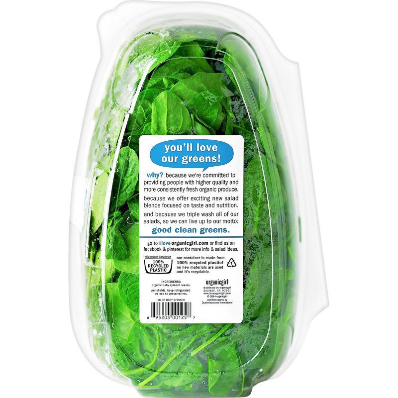 slide 3 of 3, organicgirl Baby Spinach - 16oz, 16 oz