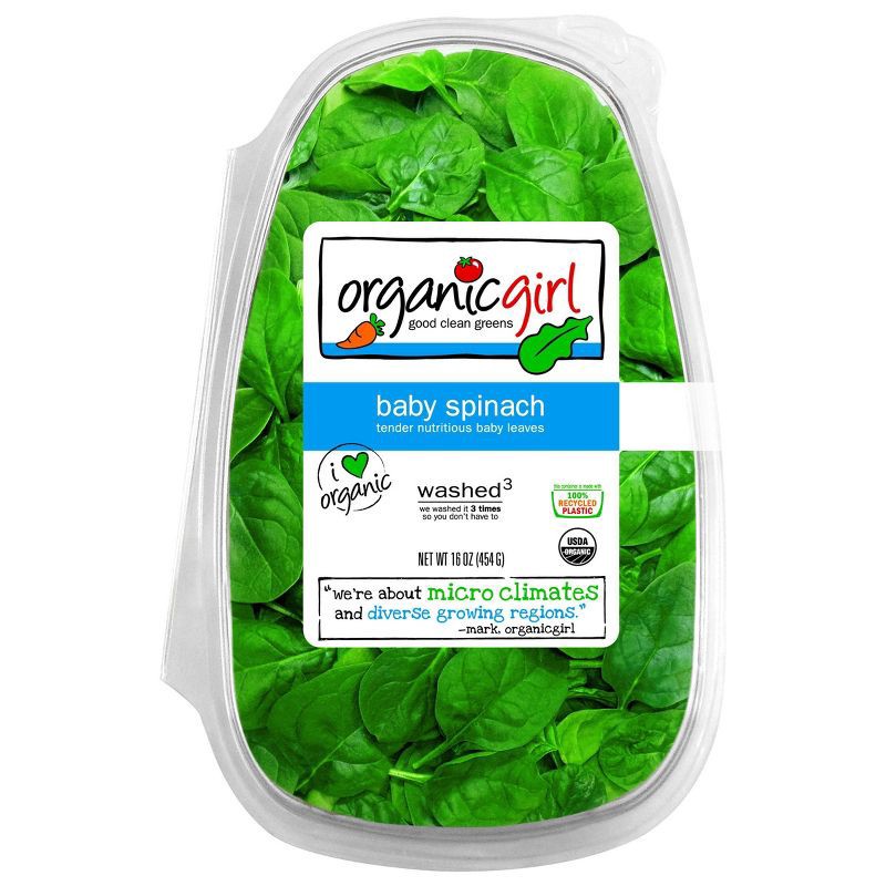 slide 1 of 3, organicgirl Baby Spinach - 16oz, 16 oz