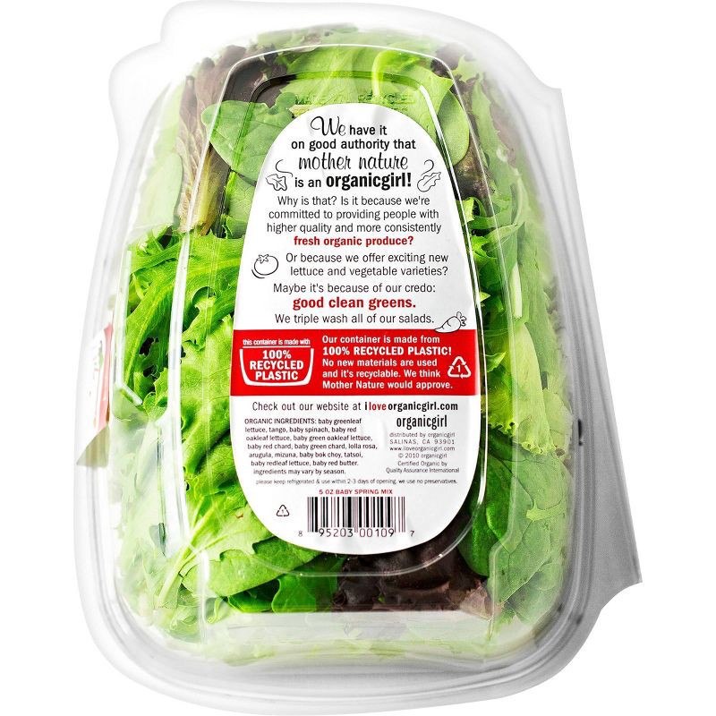 slide 2 of 3, organicgirl Fresh Baby Spring Mix - 5oz, 5 oz