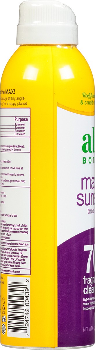 slide 6 of 8, Alba Botanica SPF 70  Maximum Sunscreen Spray, 6 oz
