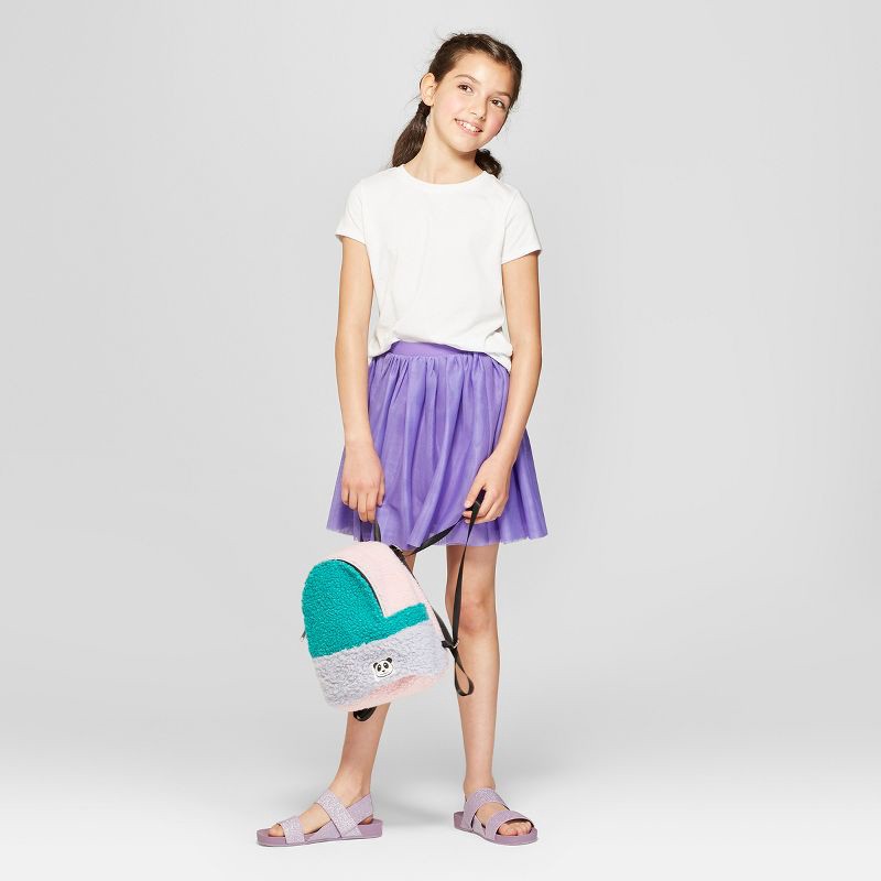 slide 3 of 3, Girls' Short Sleeve T-Shirt - Cat & Jack™ White S, 1 ct