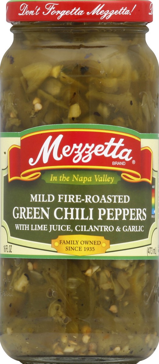 slide 2 of 2, Mezzetta Mild Green Chiles, 16 oz