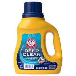 ARM & HAMMER Plus OxiClean Max Force Deep Clean Stain Formula Liquid Laundry Detergent, Sparkling Clean Scent, 36 Fl Oz, 24 Loads