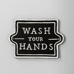 'Wash Your Hands' Wall Sign Black/White - Hearth & Hand with Magnolia