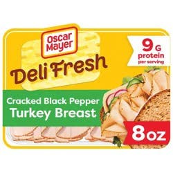 Oscar Mayer Deli Fresh Cracked Black Pepper Turkey Breast Sliced Lunch Meat - 8oz