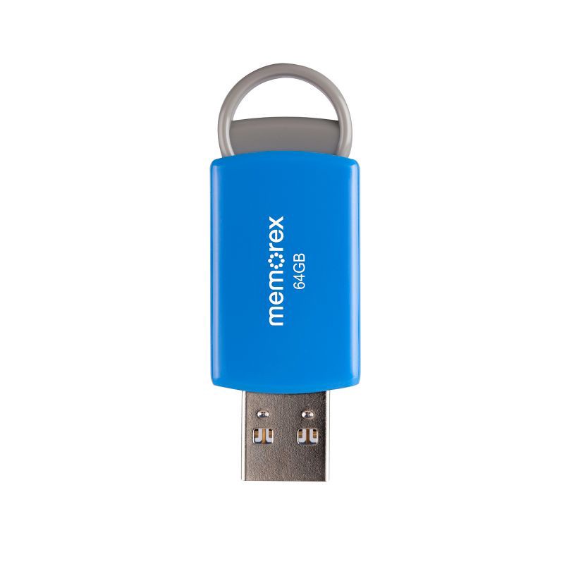 slide 2 of 6, Memorex 64GB Flash Drive USB 2.0 - Blue (32020006421), 1 ct
