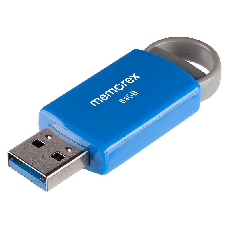 slide 3 of 6, Memorex 64GB Flash Drive USB 2.0 - Blue (32020006421), 1 ct