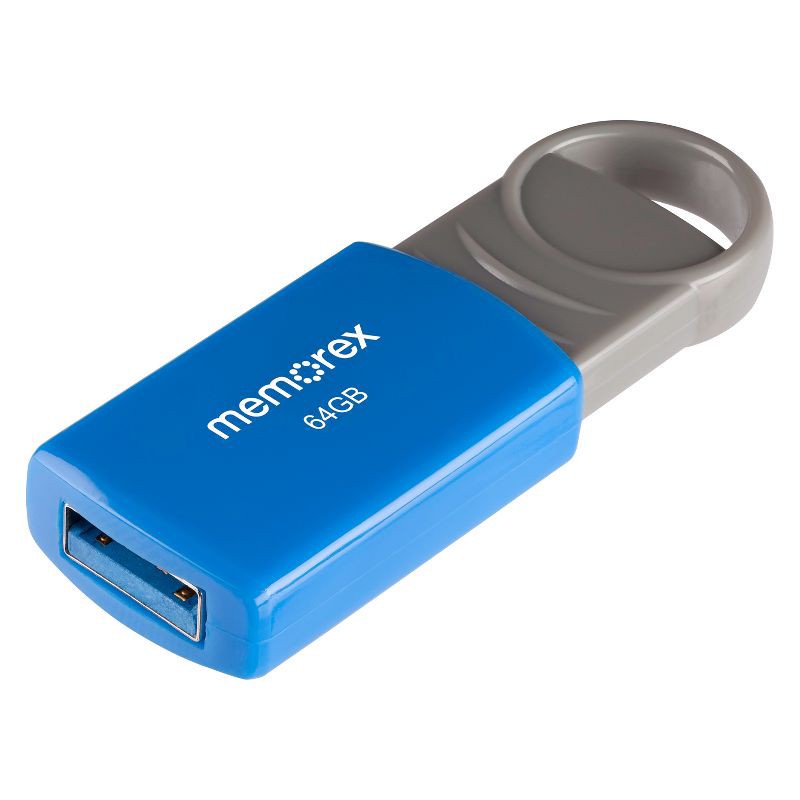 slide 4 of 6, Memorex 64GB Flash Drive USB 2.0 - Blue (32020006421), 1 ct