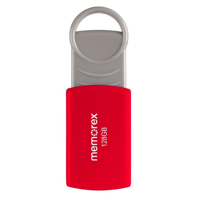 slide 1 of 6, Memorex 128GB Flash Drive USB 2.0 - Red (32020012821), 1 ct