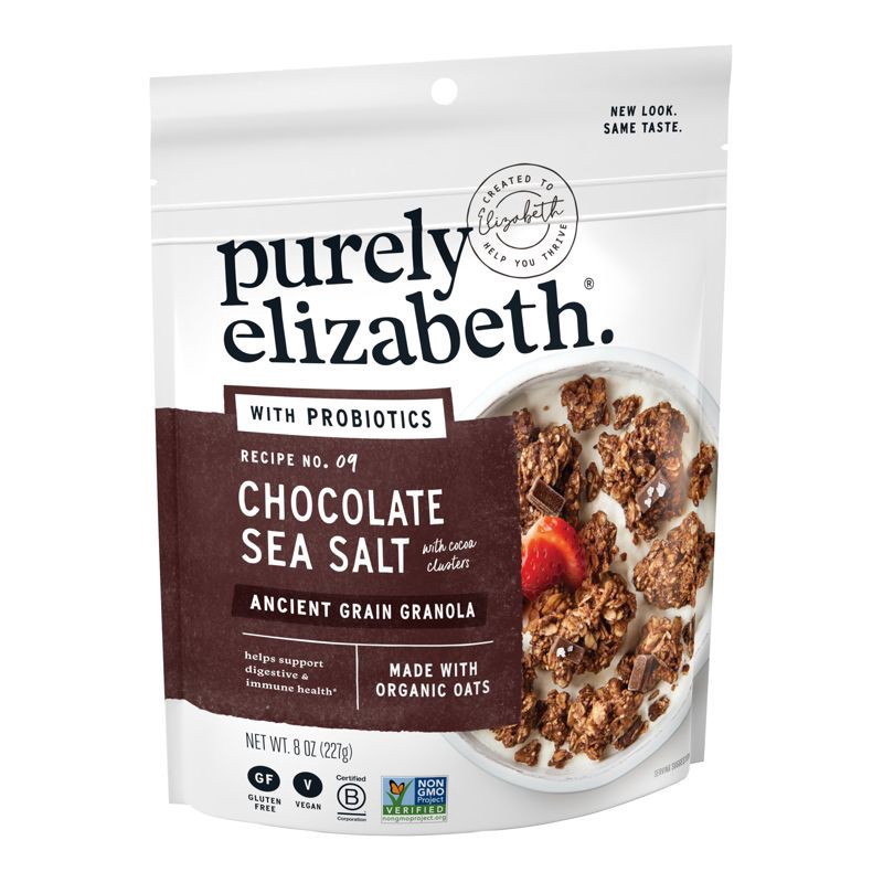 slide 4 of 9, purely elizabeth. Purely Elizabeth Chocolate Sea Salt Probiotic Granola - 8oz, 8 oz