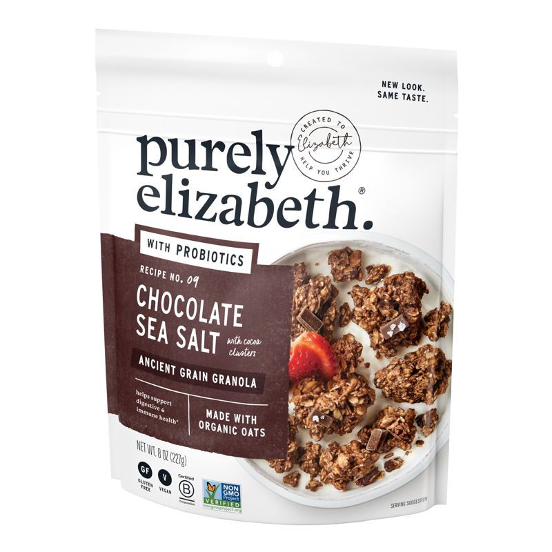 slide 5 of 9, purely elizabeth. Purely Elizabeth Chocolate Sea Salt Probiotic Granola - 8oz, 8 oz