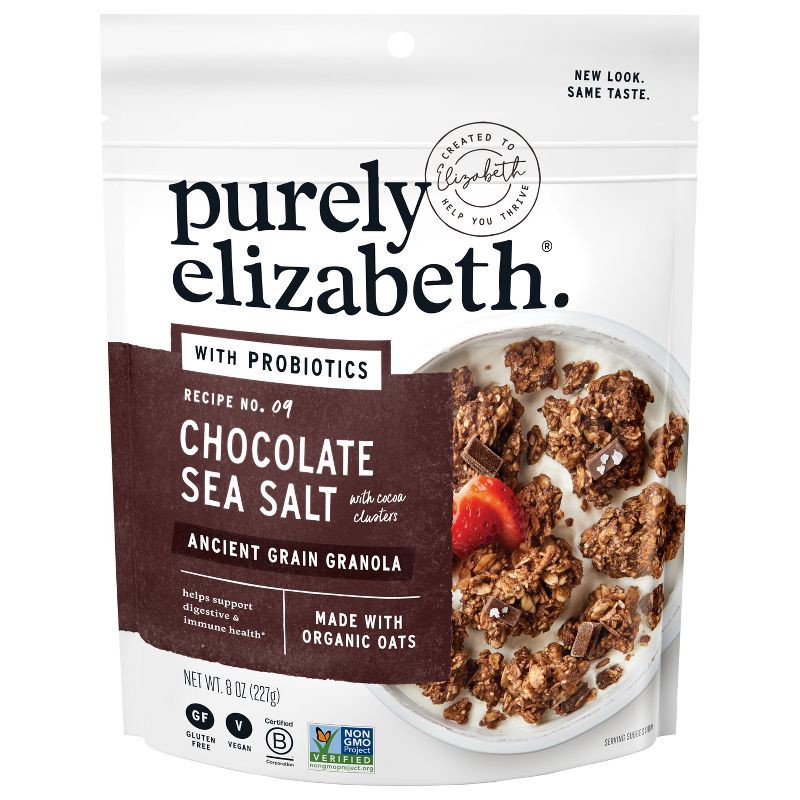 slide 1 of 9, purely elizabeth. Purely Elizabeth Chocolate Sea Salt Probiotic Granola - 8oz, 8 oz