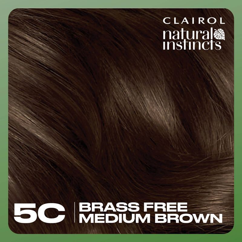 slide 3 of 8, Natural Instincts Clairol Demi-Permanent Hair Color Cream Kit - 5C Medium Brown, Peppercorn, 1 ct