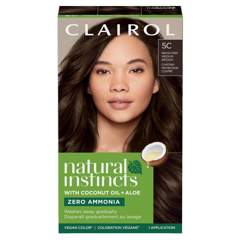 slide 1 of 8, Natural Instincts Clairol Demi-Permanent Hair Color Cream Kit - 5C Medium Brown, Peppercorn, 1 ct