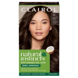 Natural Instincts Instincts Clairol Demi Permanent Hair Color Dye Kit Brass Free - 5C Medium Brown, Peppercorn: Ammonia-Free, Contains Vitamin E, Vegan