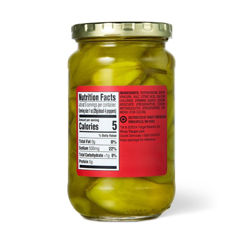 slide 2 of 3, Whole Pepperoncinis 12 fl oz - Market Pantry™, 12 fl oz