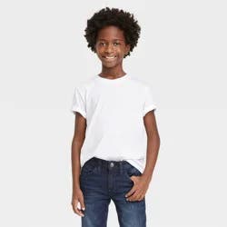 Boys' Short Sleeve T-Shirt - Cat & Jack™ White XS