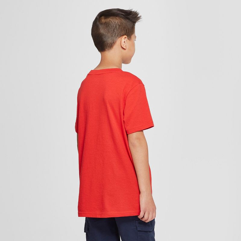 slide 2 of 3, Boys' Short Sleeve T-Shirt - Cat & Jack™ Red S, 1 ct