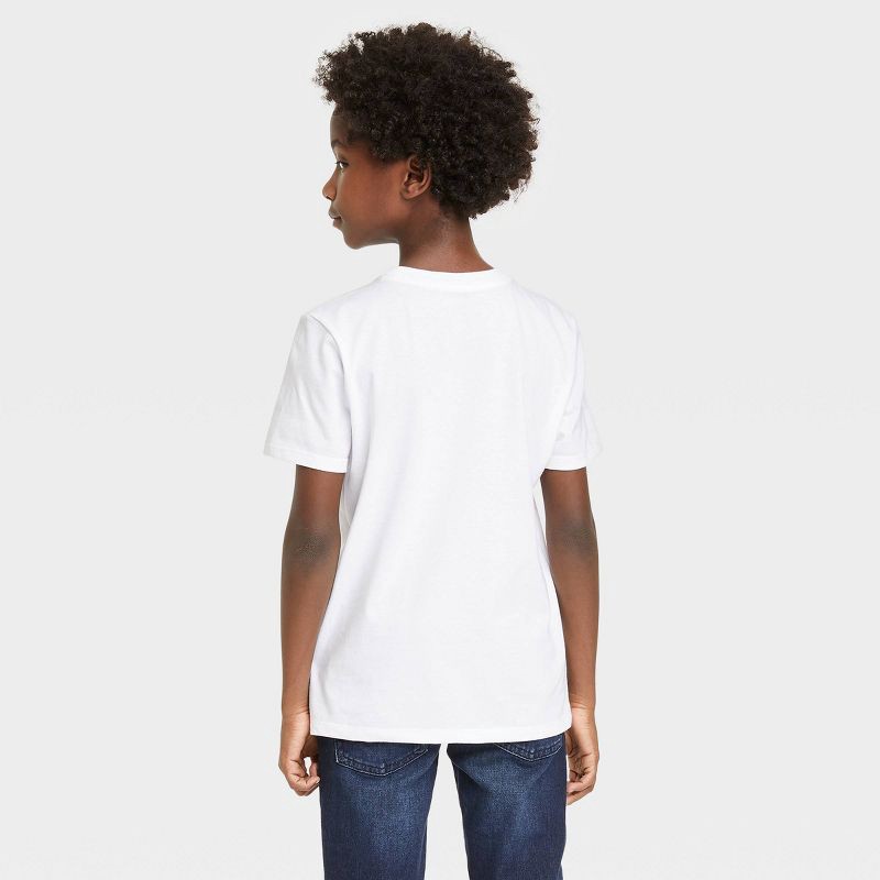 slide 2 of 3, Boys' Short Sleeve T-Shirt - Cat & Jack™ White L, 1 ct