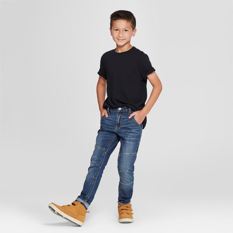 slide 3 of 3, Boys' Short Sleeve T-Shirt - Cat & Jack™ Black M, 1 ct