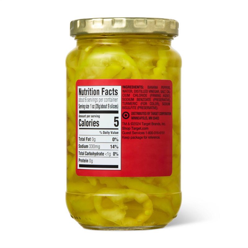 slide 2 of 4, Mild Sliced Banana Peppers - 12 fl oz - Market Pantry™, 12 fl oz