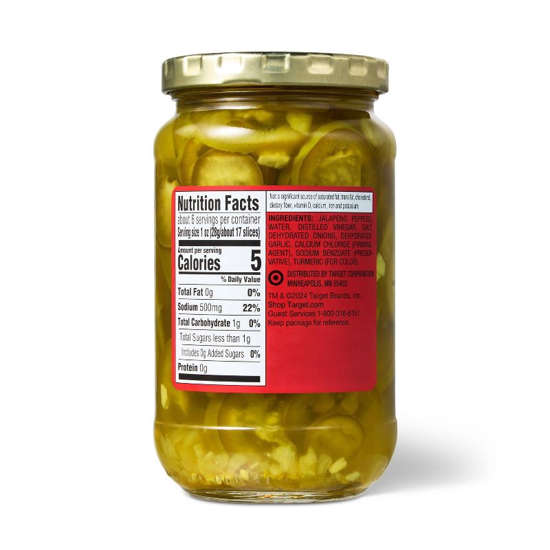 slide 3 of 5, Hot Sliced Jalapenos - 12 fl oz - Market Pantry™, 12 fl oz