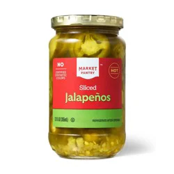 Hot Sliced Jalapenos - 12 fl oz - Market Pantry™