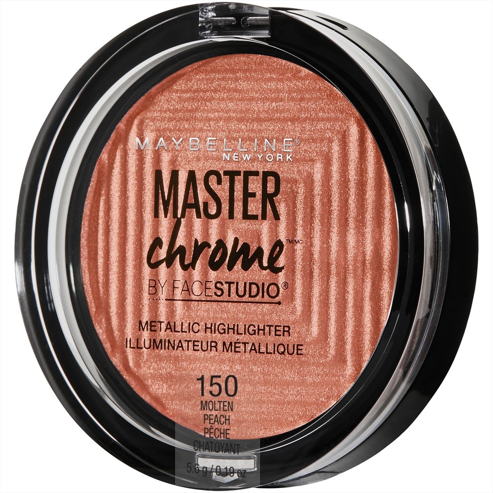 slide 5 of 6, Maybelline Facestudio Master Chrome Metallic Highlighter 150 Molten Peach - 0.24oz, 0.24 oz