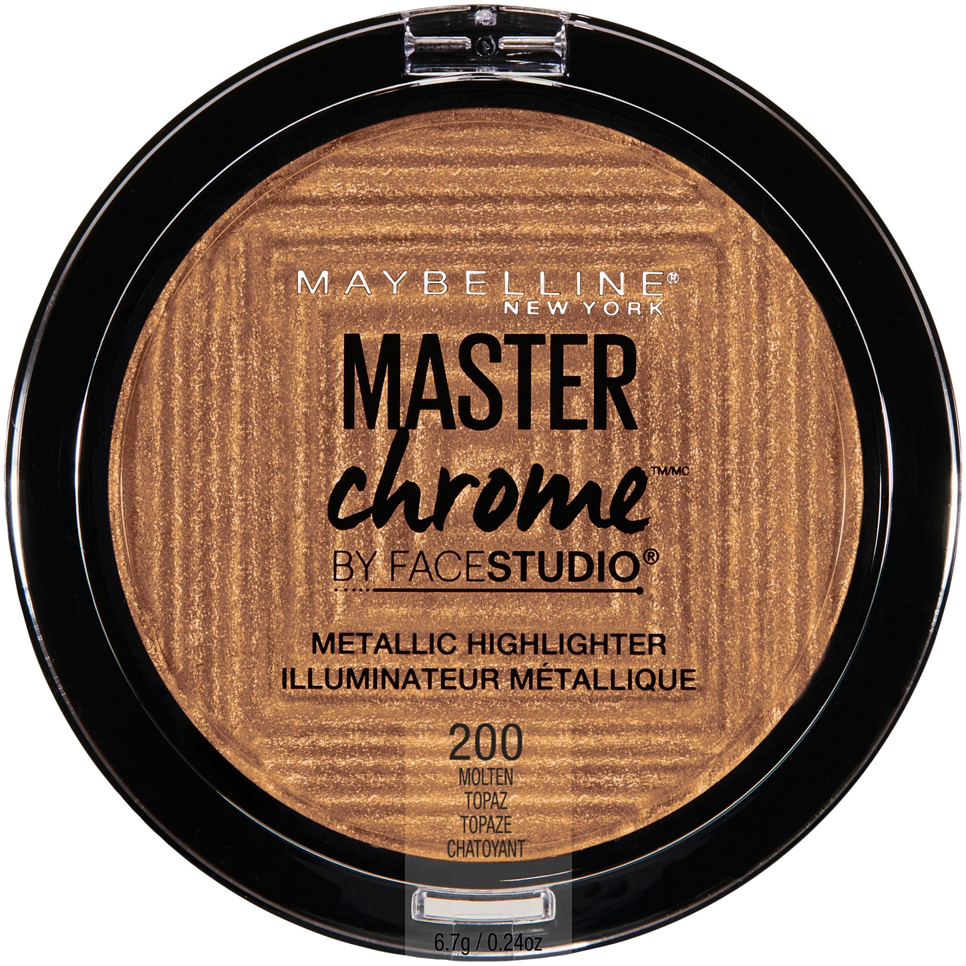 slide 1 of 3, Maybelline Facestudio Master Chrome Metallic Highlighter 200 Molten Topaz, 0.24 oz