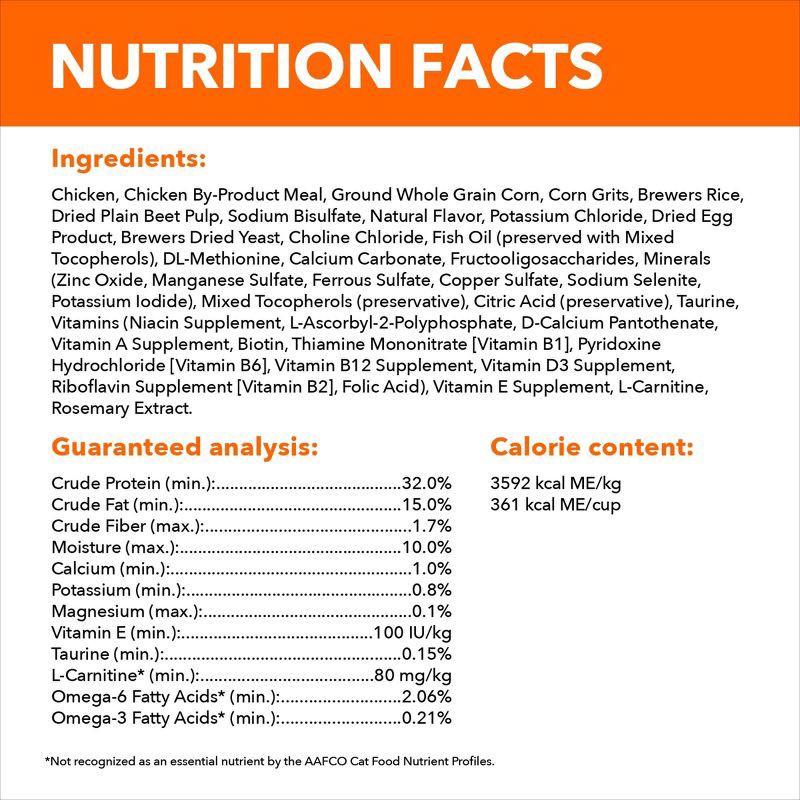 slide 8 of 10, IAMS Proactive Health Urinary Tract Chicken Flavor Dry Cat Food - 7lbs, 7 lb