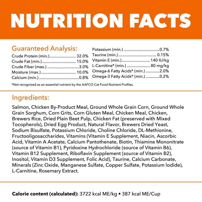 slide 9 of 12, IAMS Proactive Health with Salmon Adult Premium Dry Cat Food - 7lbs, 7 lb