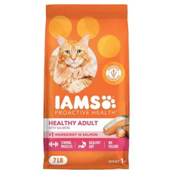 IAMS Proactive Health with Salmon Adult Premium Dry Cat Food - 7lbs