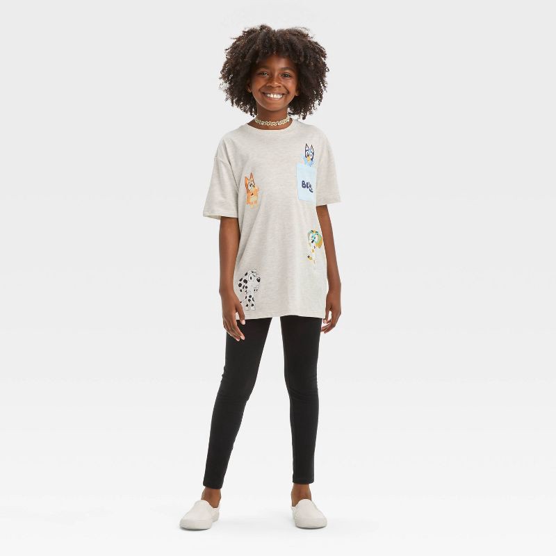 slide 4 of 4, Girls' Leggings - Cat & Jack™ Black XL: High Rise, Stretch, Jersey Fabric, 1 ct