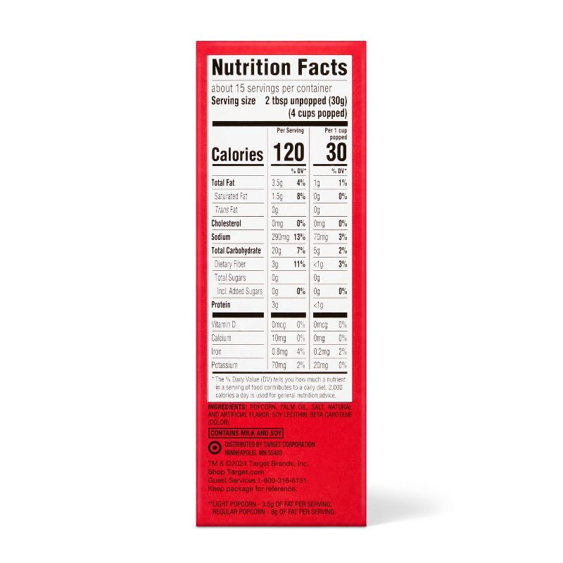 slide 2 of 3, Light Butter Microwave Popcorn 6ct - Market Pantry™, 6 ct