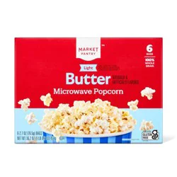 Light Butter Microwave Popcorn 6ct - Market Pantry™