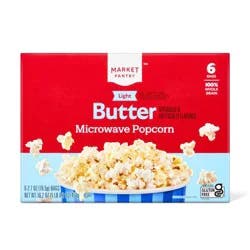 Light Butter Microwave Popcorn 6ct - Market Pantry™